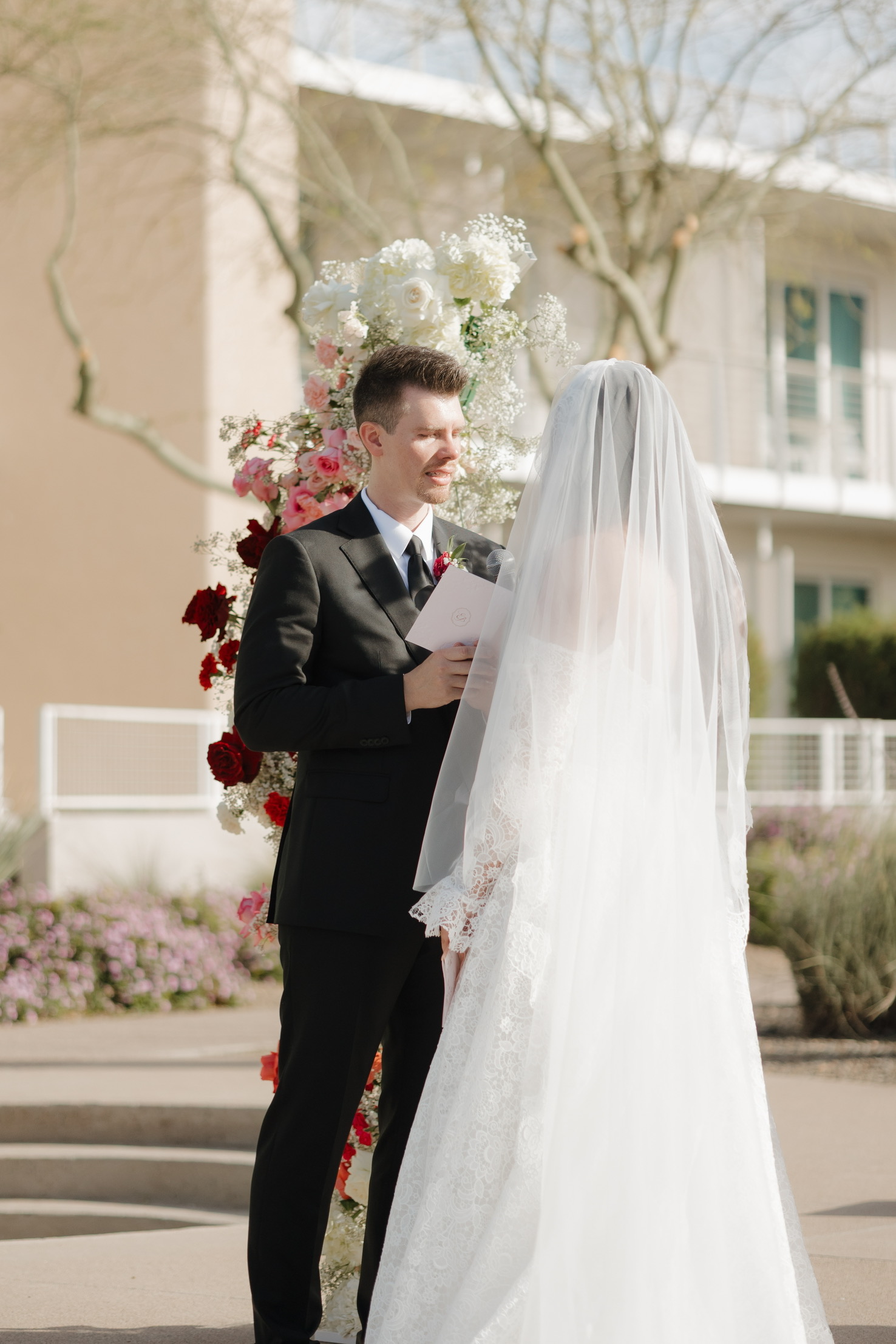 Exchanging vows covered in love